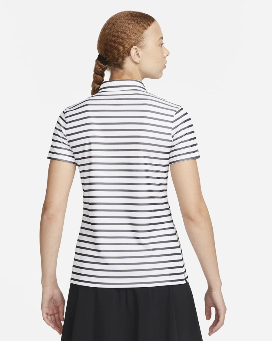 Nike Dri-FIT Victory Women's White/Black Striped Golf Polo Shirt for Women