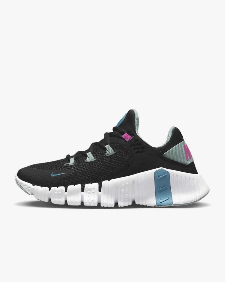 Nike Free Metcon 4 Women's Training Shoes - Black/Mica Green/Cosmic Fuchsia/Noise Aqua