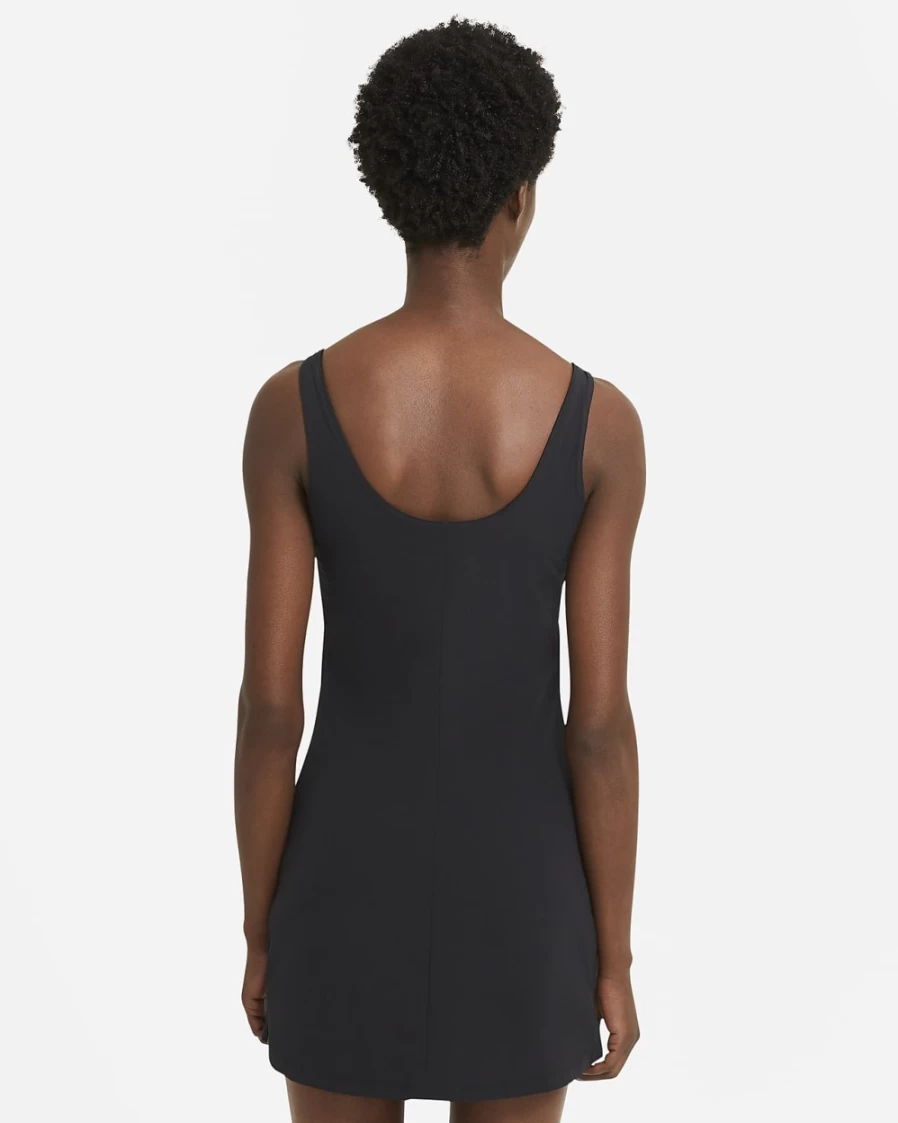 Nike Bliss Luxe Women's Black/Clear Training Dress with Built-In Shorts for Workouts