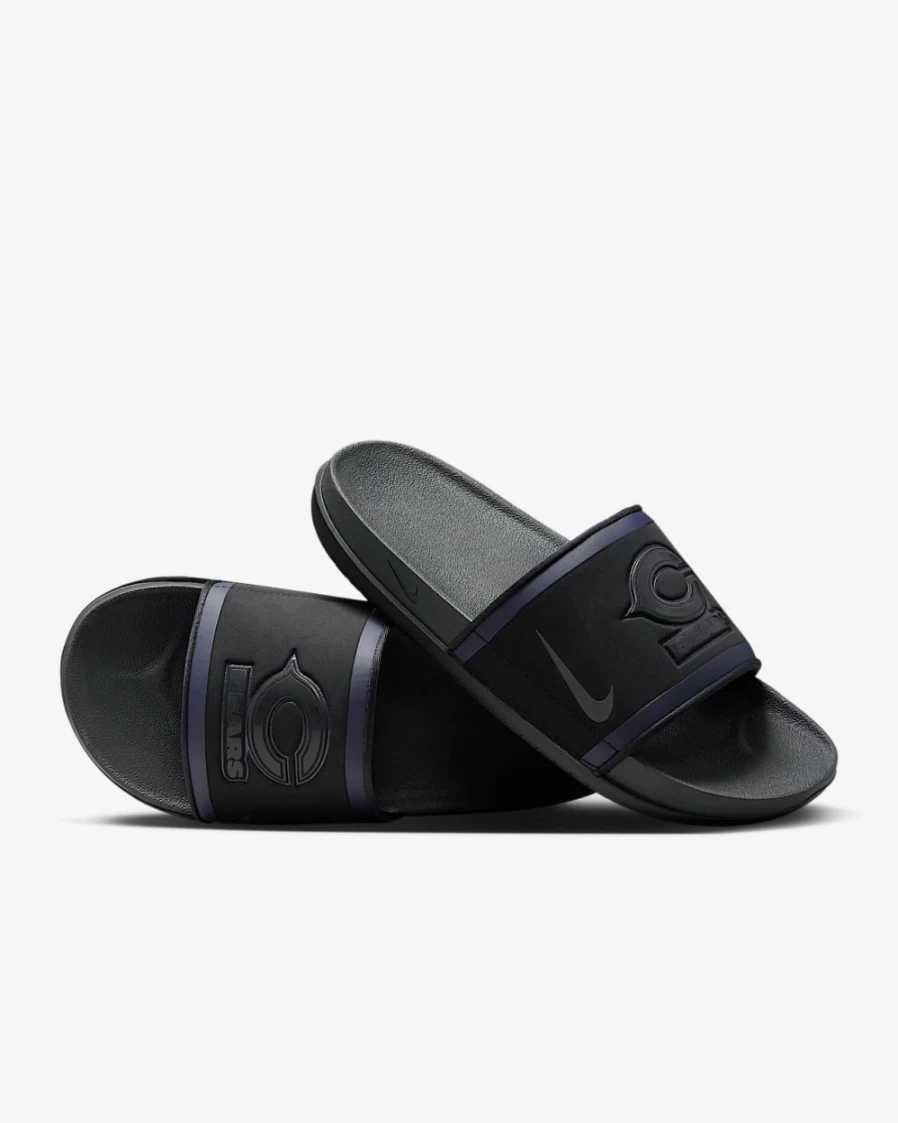 Nike Offcourt NFL Chicago Bears Slide Sandals for Men & Women - Black, University Orange, Marine, Anthracite