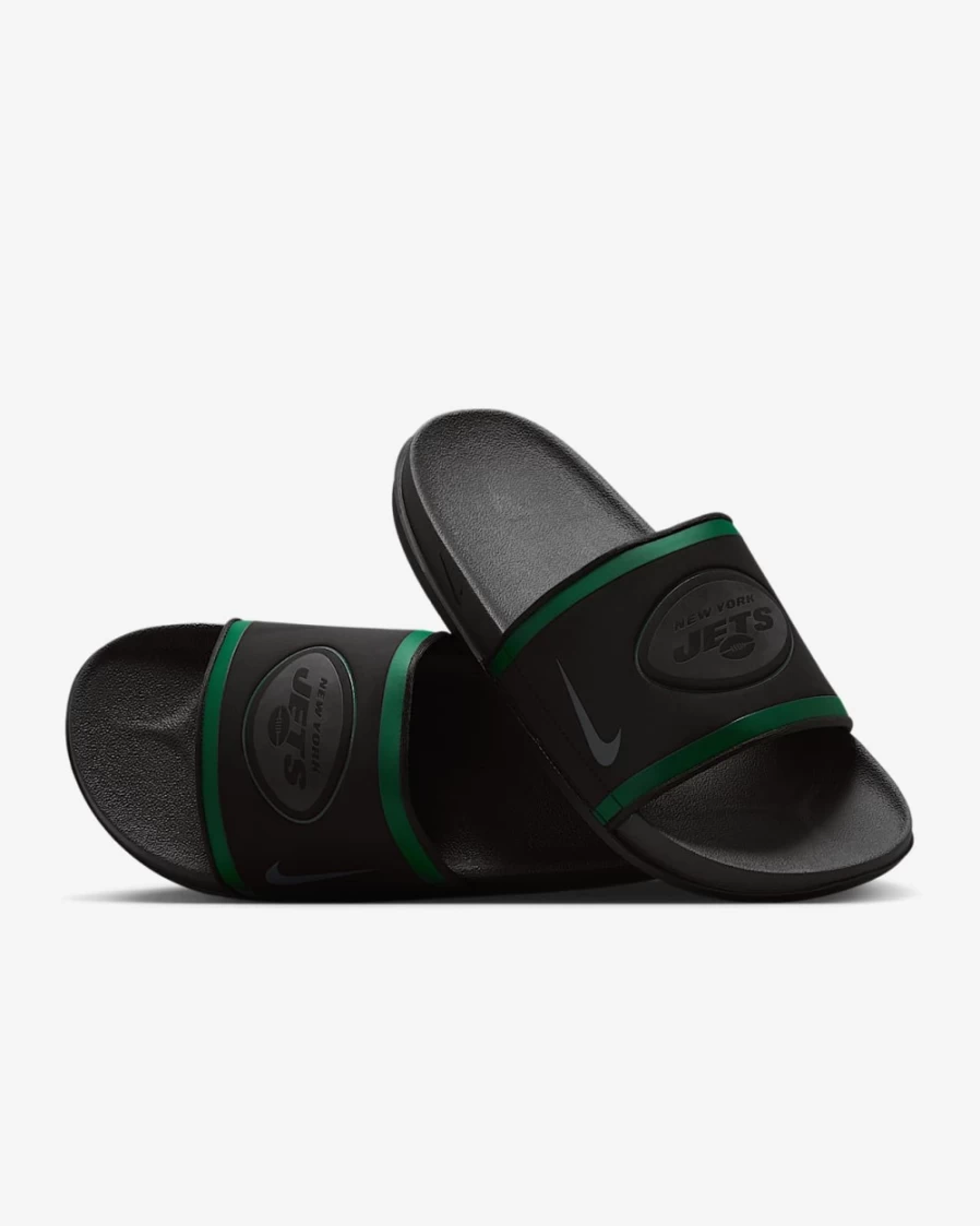 Nike Offcourt NFL New York Jets Slide Sandals for Men & Women - Black/Sport Green/White/Anthracite