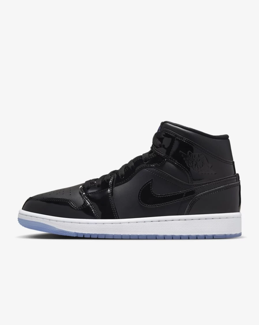 Nike Air Jordan 1 Mid SE Men's & Women's Shoes - Black/White/Dark Concord Basketball Sneakers