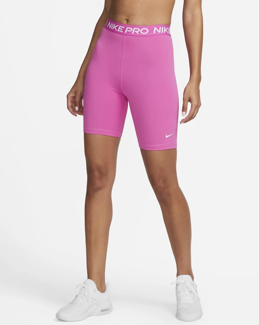 Nike Pro 365 Women's High-Waisted 7" Shorts in Active Fuchsia/White - Comfortable Workout Shorts for Women