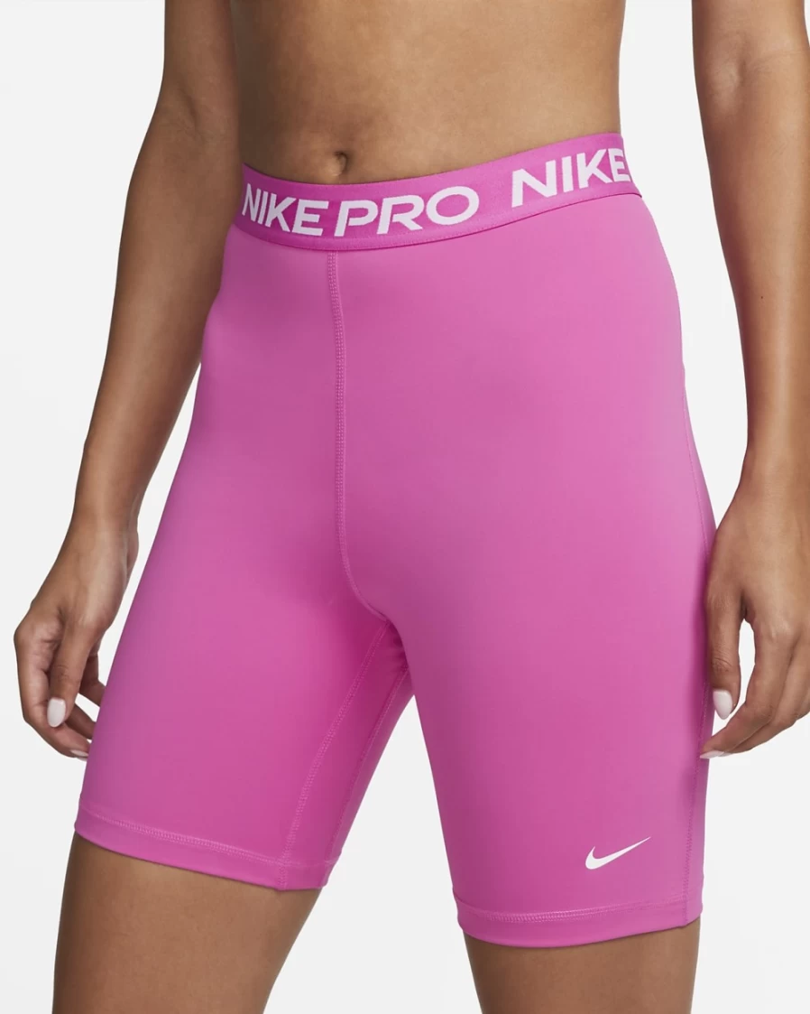 Nike Pro 365 Women's High-Waisted 7" Shorts in Active Fuchsia/White - Comfortable Workout Shorts for Women
