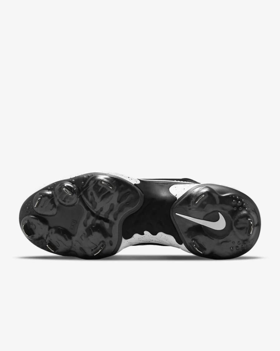 Nike Alpha Huarache Elite 3 Low Baseball Cleats for Men & Women - Black/White/Metallic Dark Grey