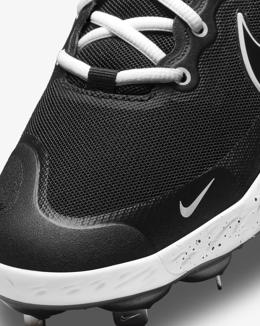 Nike Alpha Huarache Elite 3 Low Baseball Cleats for Men & Women - Black/White/Metallic Dark Grey