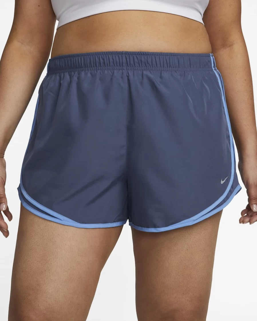 Nike Tempo Women's Plus Size Running Shorts in Diffused Blue & Wolf Grey - Lightweight Athletic Shorts for Training