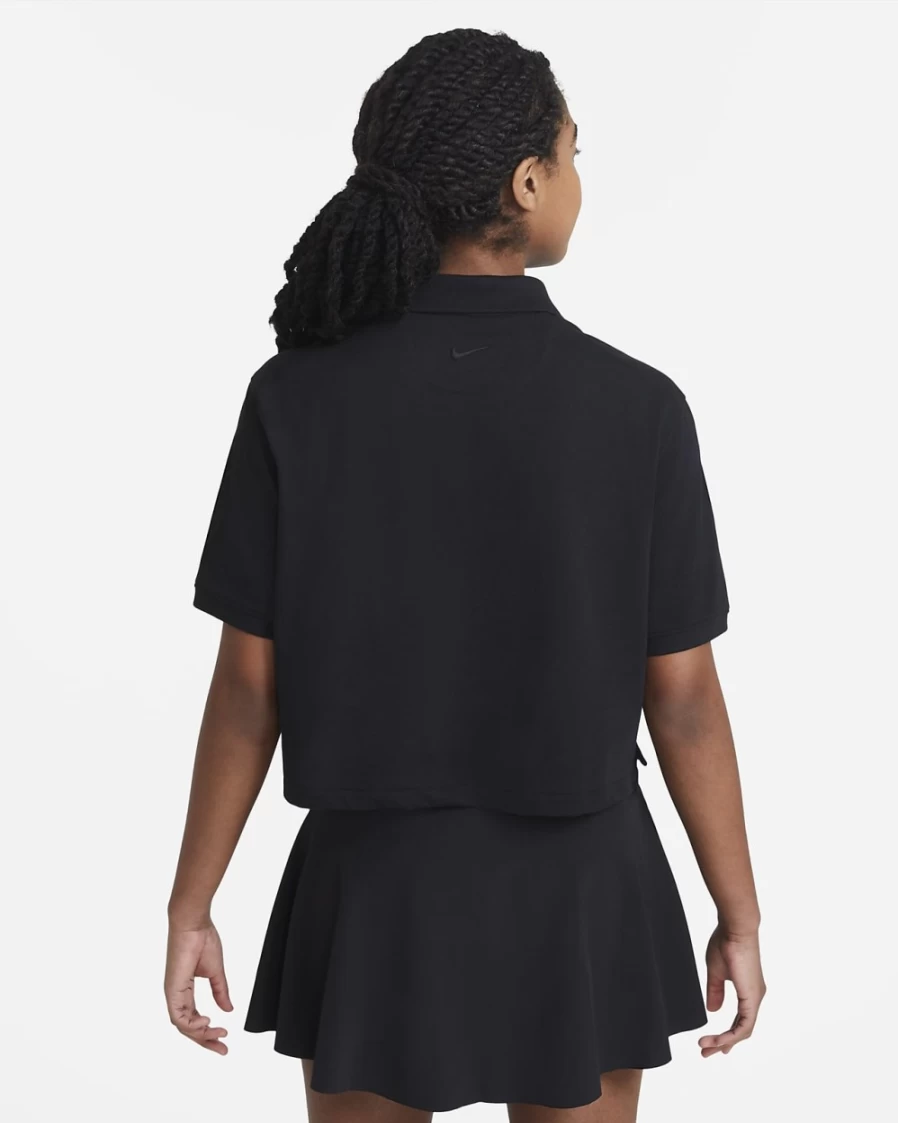 Nike Women's Black Polo Shirt - Classic Fit Golf & Casual Top