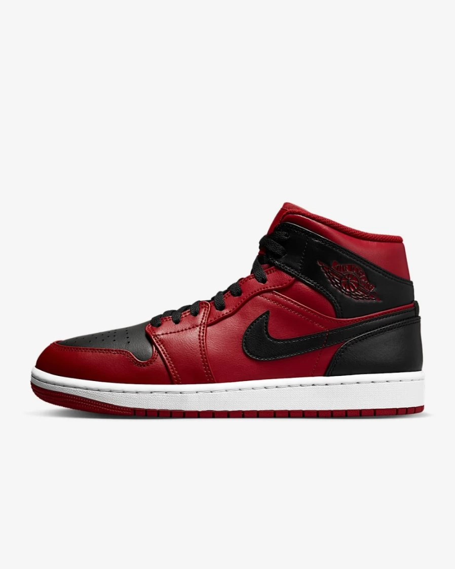 Nike Air Jordan 1 Mid Gym Red/White/Black Basketball Shoes for Men & Women