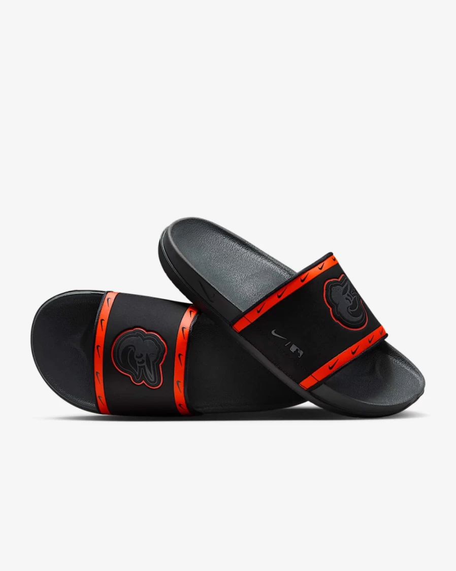 Nike Offcourt Slide MLB Baltimore Orioles Black Team Orange Anthracite Sandals for Men and Women