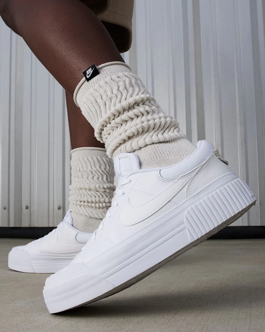 Nike Court Legacy Lift Women's White Sneakers - Classic Tennis Shoes for Women