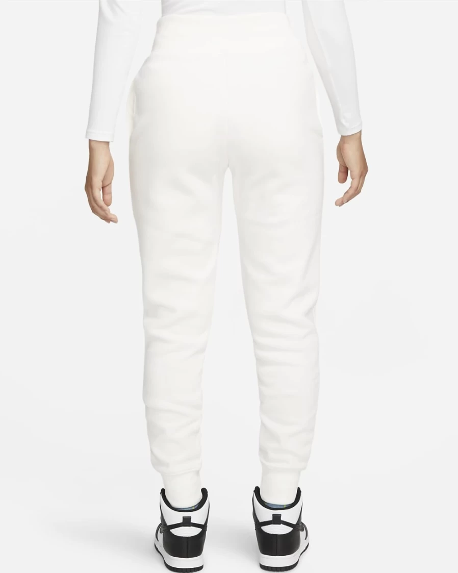 Nike Women's High-Waisted Joggers - Sail/Black Phoenix Fleece Sportswear Pants