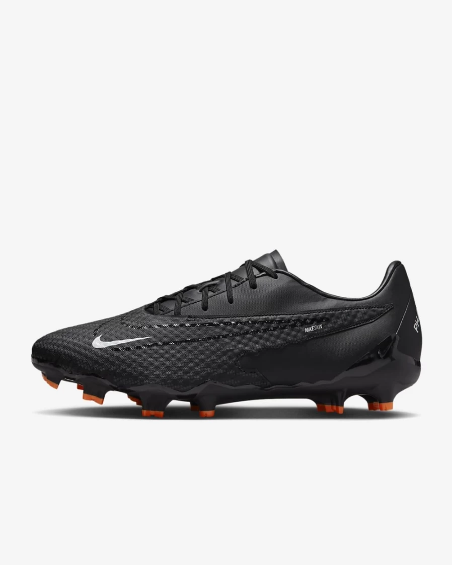 Nike Phantom GX Academy MG Multi-Ground Soccer Cleats for Men & Women - Black/Dark Smoke Grey/Total Orange/Summit White