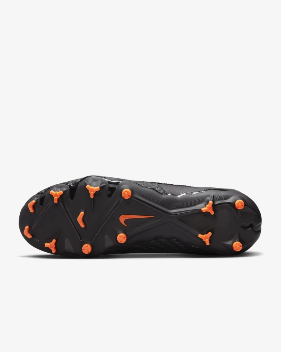 Nike Phantom GX Academy MG Multi-Ground Soccer Cleats for Men & Women - Black/Dark Smoke Grey/Total Orange/Summit White