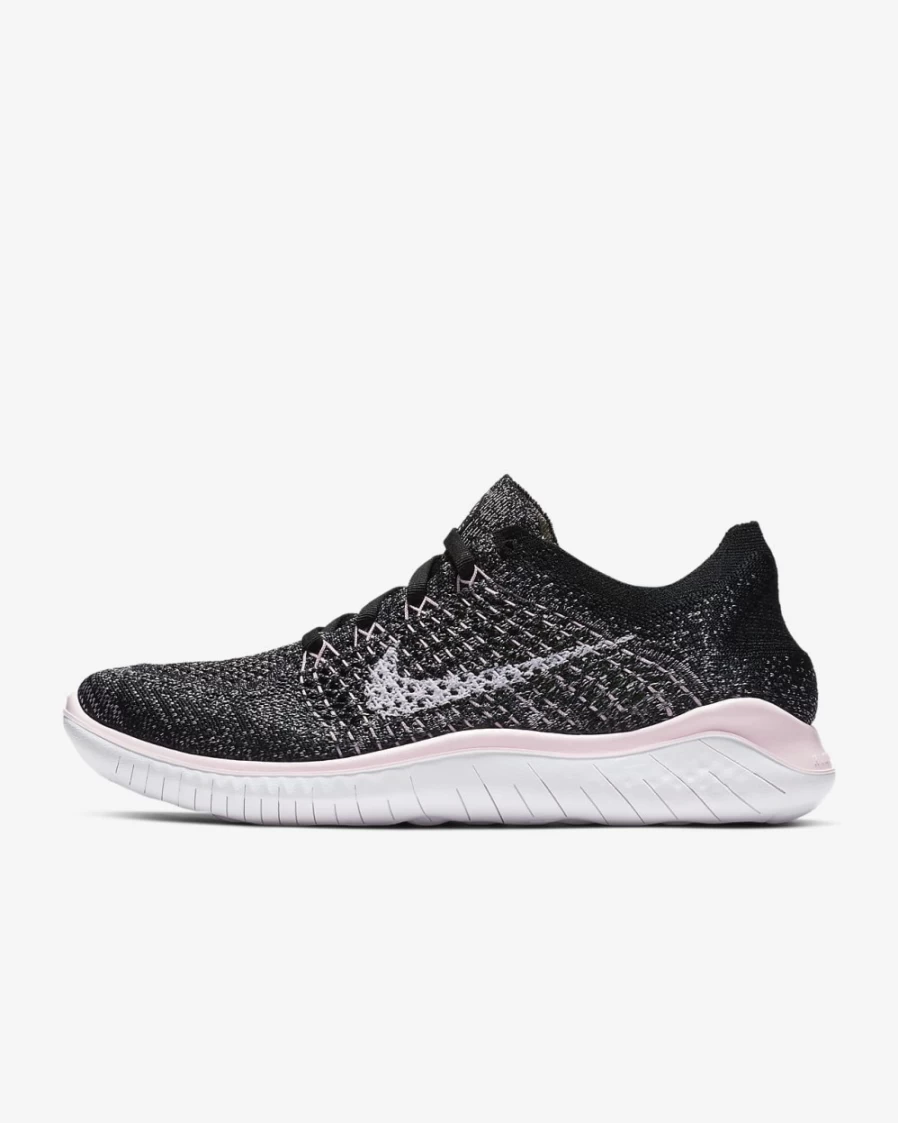 Nike Free Run 2018 Women's Running Shoes - Black/Pink Foam/White