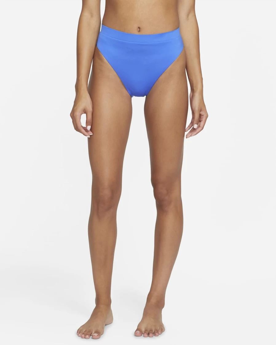 Nike Women's Pacific Blue High-Waist Swim Bottom - Essential Swimwear