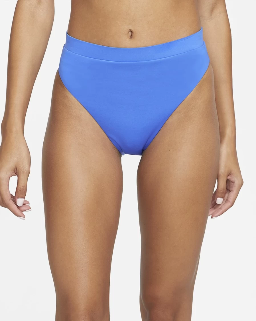 Nike Women's Pacific Blue High-Waist Swim Bottom - Essential Swimwear