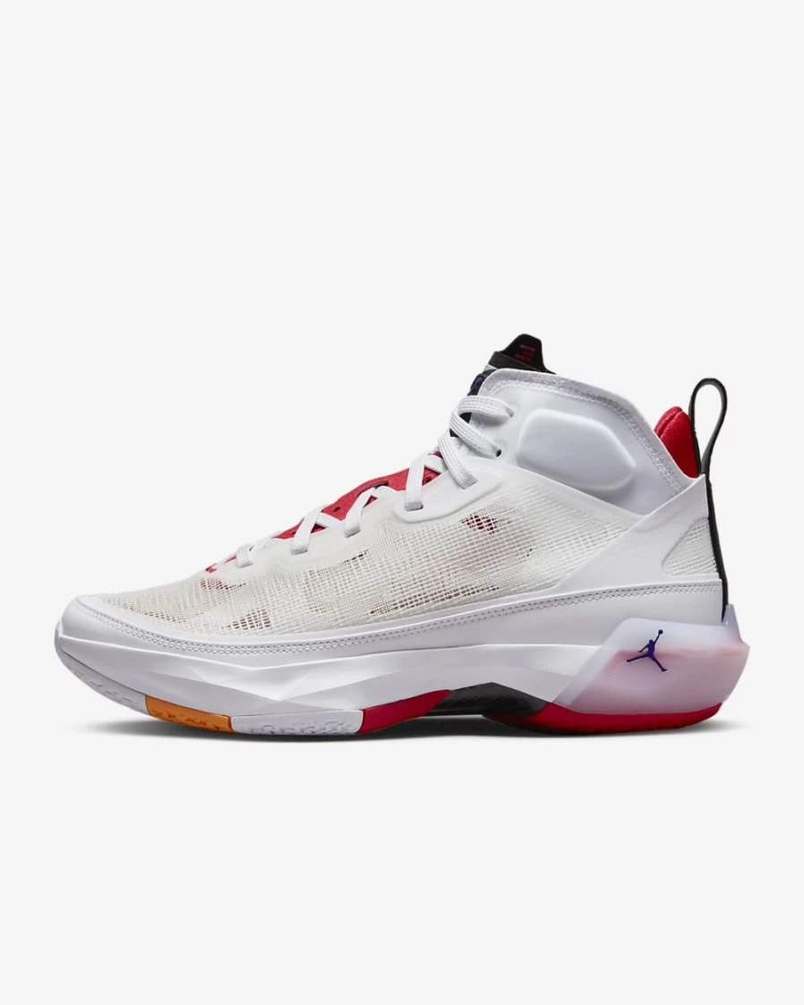 Nike Air Jordan XXXVII Basketball Shoes for Men & Women - White/Light Silver/Black/True Red