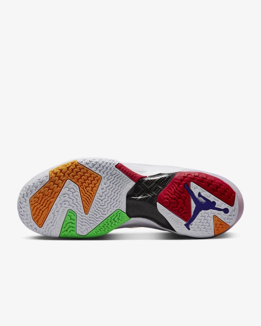 Nike Air Jordan XXXVII Basketball Shoes for Men & Women - White/Light Silver/Black/True Red