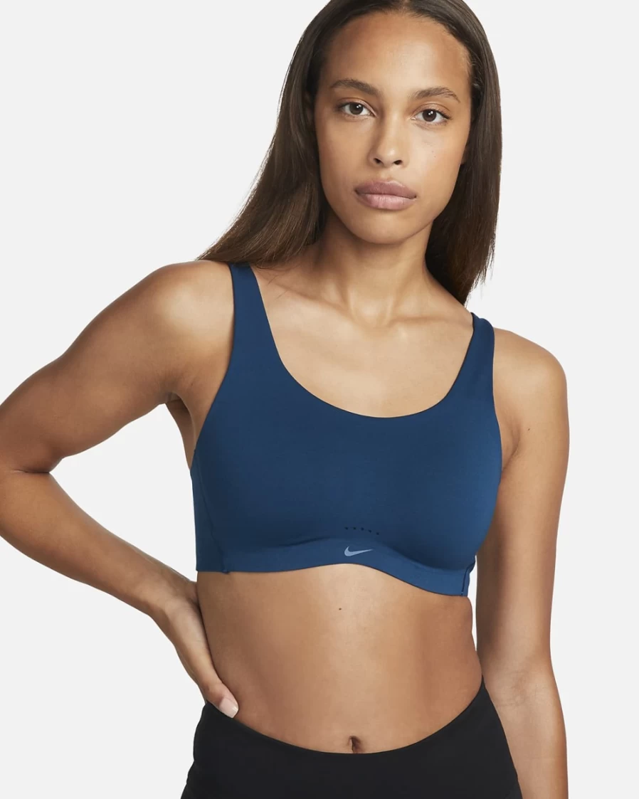 Nike Alate Light-Support Padded Sports Bra for Women - Valerian Blue/Blackened Blue