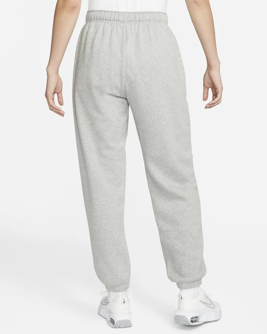 Nike Women's Dark Grey Heather Oversized Club Fleece Sweatpants - Mid-Rise Comfort & Style