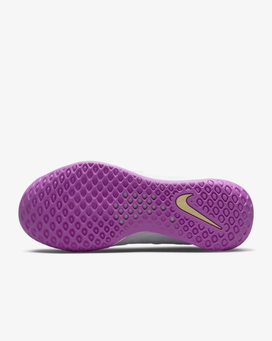 Nike Women's Court Air Zoom NXT Tennis Shoes in White, Citron Tint & Fuchsia Dream