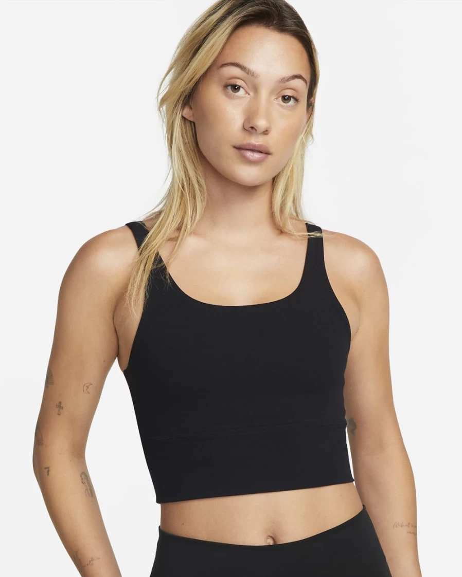Nike Alate Solo Women's Light-Support Non-Padded Longline Sports Bra - Black/Iron Grey