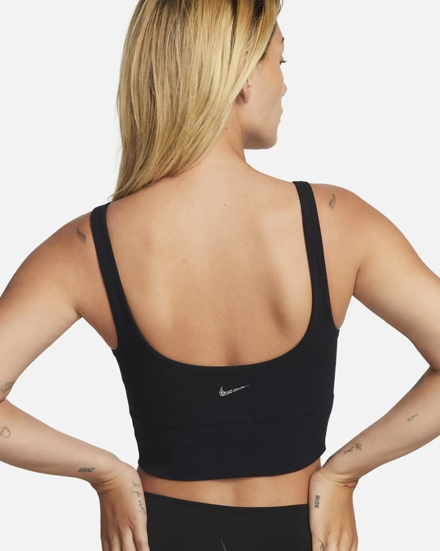 Nike Alate Solo Women's Light-Support Non-Padded Longline Sports Bra - Black/Iron Grey