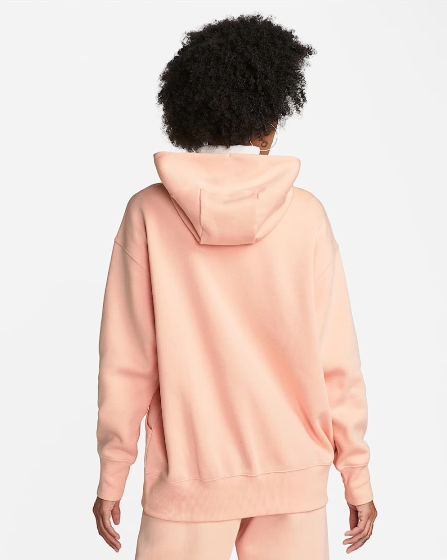 Nike Women's Arctic Orange/Sail Oversized Phoenix Fleece Pullover Hoodie | Sportswear