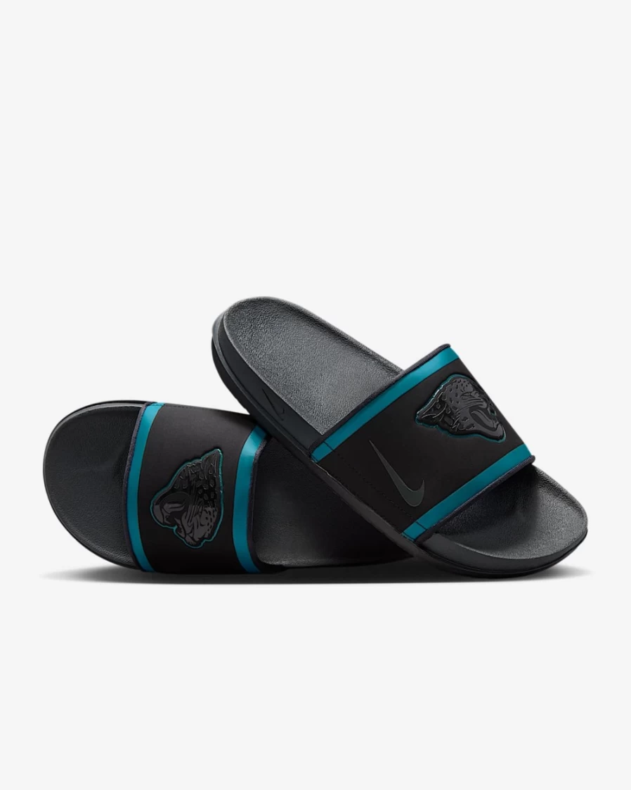 Nike Offcourt NFL Jacksonville Jaguars Slide Sandals for Men & Women - Black/Blustery/Ochre/Anthracite