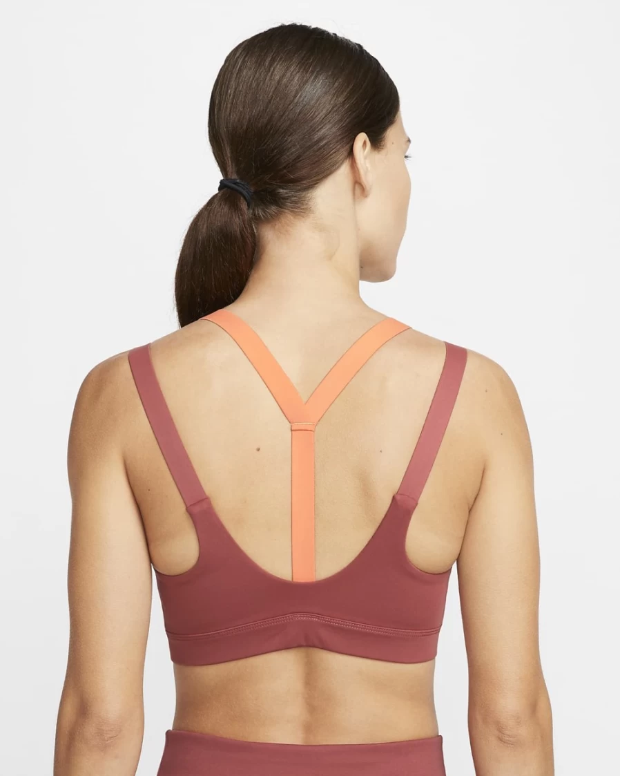 Nike Indy Women's Light-Support Sports Bra - Canyon Rust/Orange Trance Strappy Cutout Padded Design