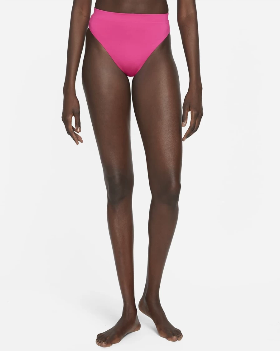 Nike Women's High-Waist Swim Bottom - Pink Prime Essential Swimwear