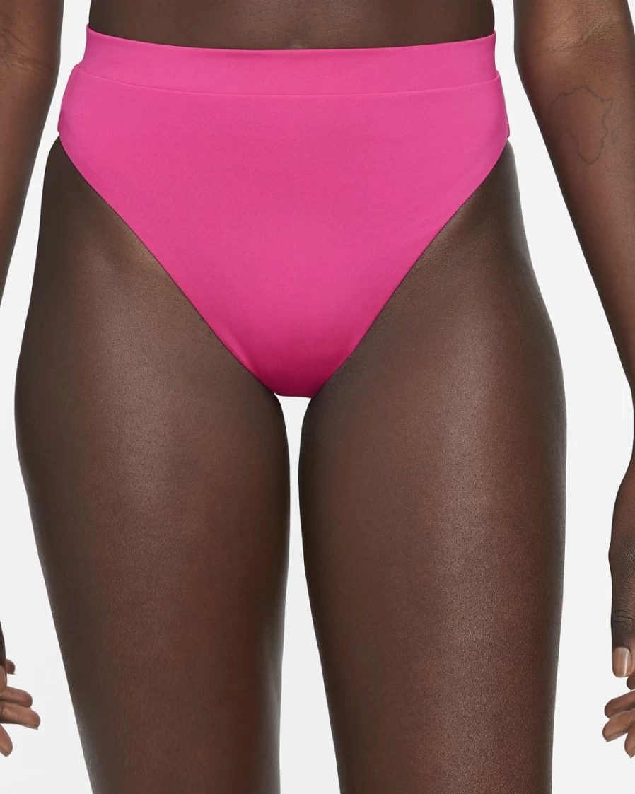 Nike Women's High-Waist Swim Bottom - Pink Prime Essential Swimwear