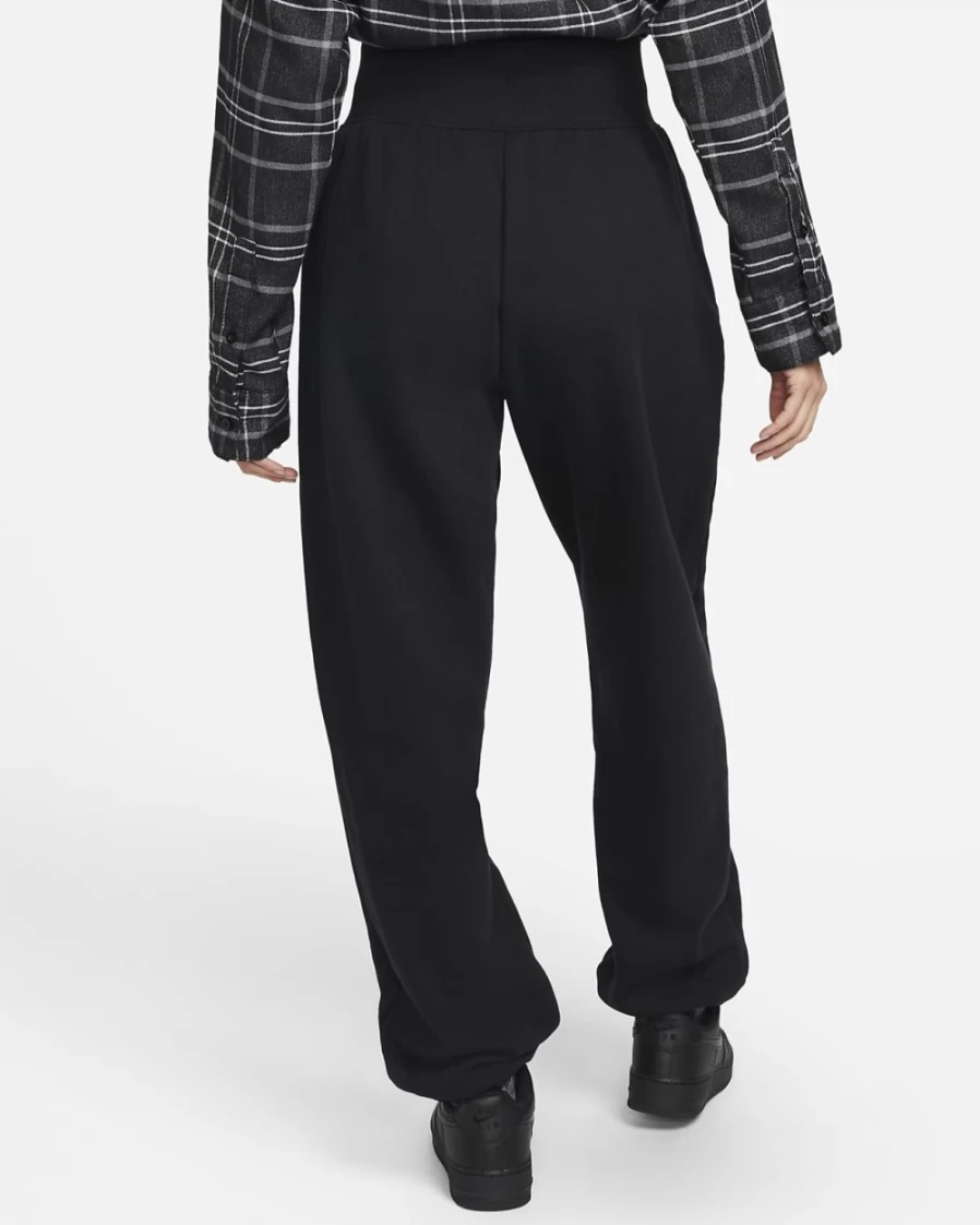 Nike Women's High-Waisted Oversized Sweatpants - Black/Sail Phoenix Fleece Lounge Pants