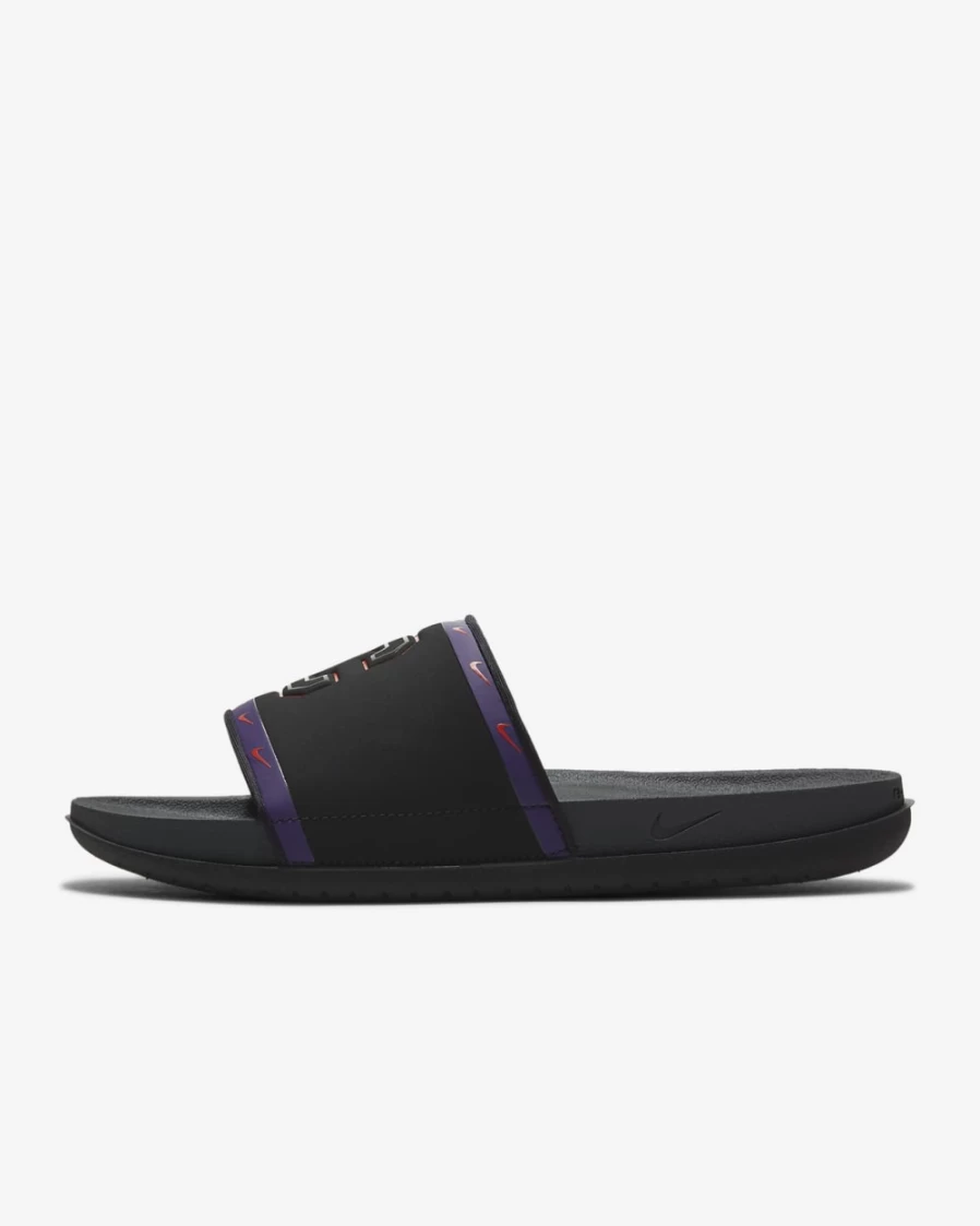 Nike Offcourt Slide for Men & Women - Black/New Orchid/University Orange/Anthracite (Clemson)