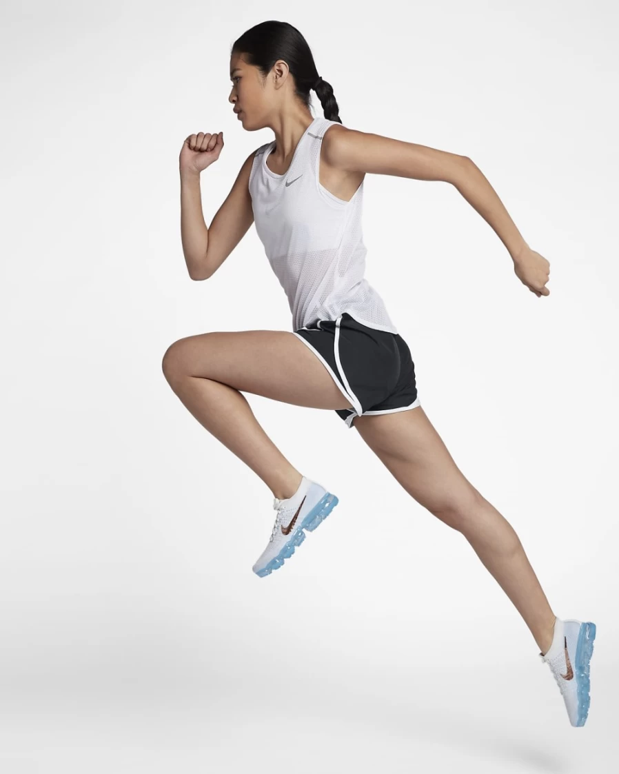Nike Women's Tempo Brief-Lined Running Shorts - Black, White, Wolf Grey - Lightweight & Comfortable