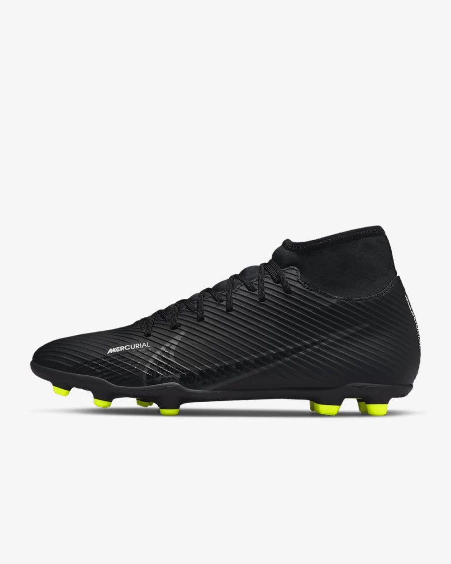 Nike Mercurial Superfly 9 Club MG Multi-Ground Soccer Cleats for Men & Women - Black/Summit White/Volt/Dark Smoke Grey