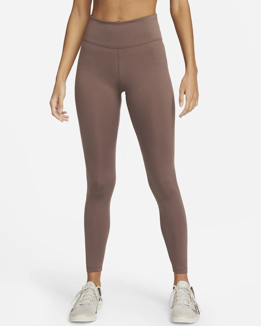 Nike One Women's Mid-Rise Leggings in Plum Eclipse/White - Comfortable Workout Leggings for Women