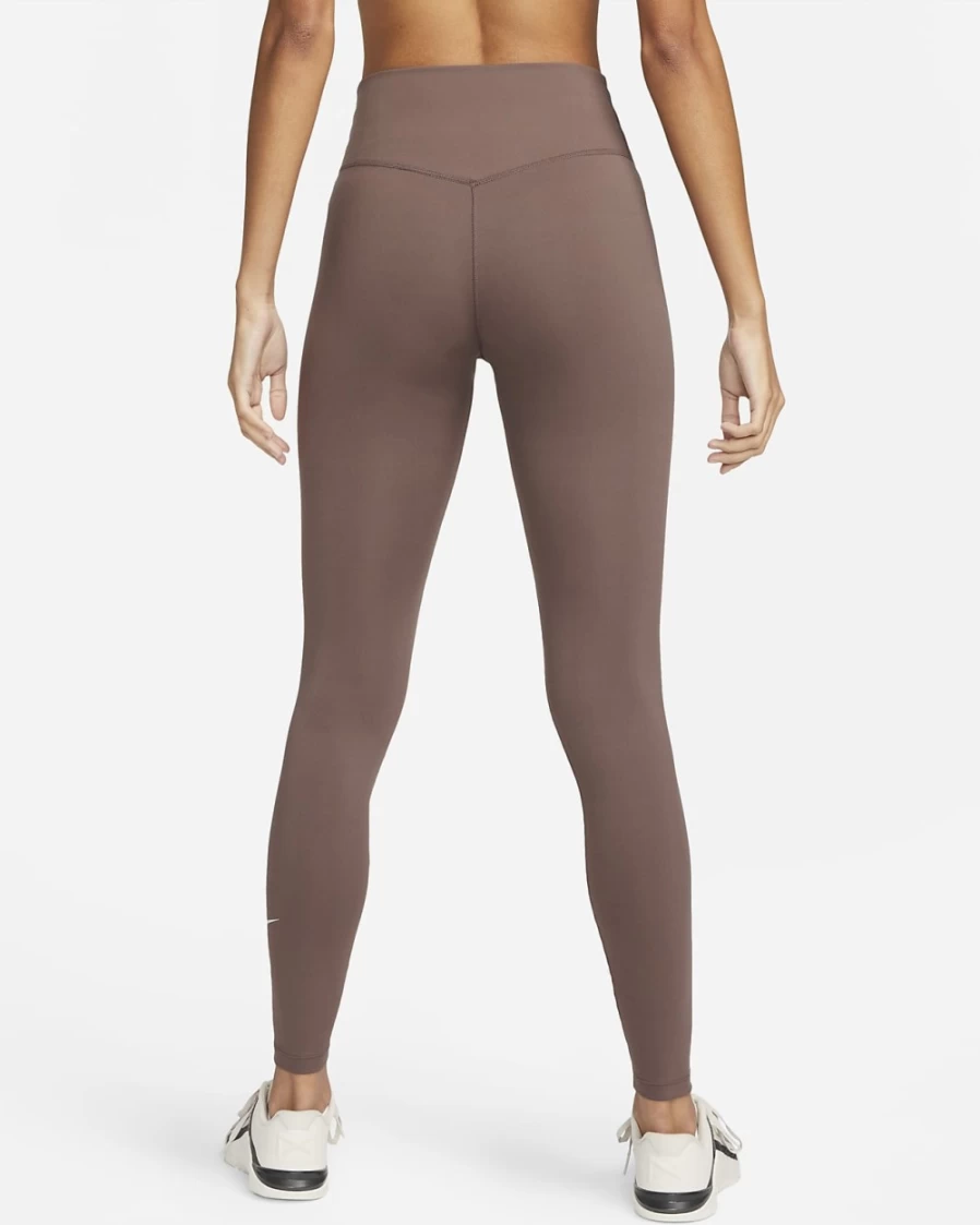 Nike One Women's Mid-Rise Leggings in Plum Eclipse/White - Comfortable Workout Leggings for Women