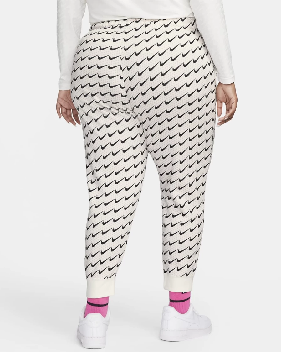 Nike Women's Plus Size Club Fleece Monogram Pants in Sail - Mid-Rise Comfort & Style