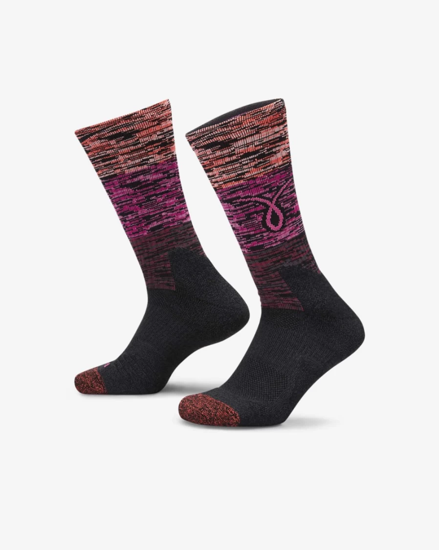 Nike Elite Kay Yow Basketball Crew Socks for Men & Women - Bright Crimson/Black Performance Athletic Socks