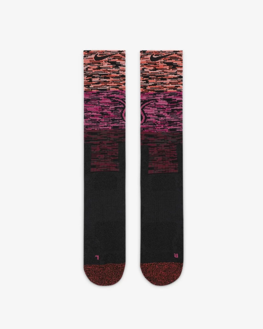 Nike Elite Kay Yow Basketball Crew Socks for Men & Women - Bright Crimson/Black Performance Athletic Socks