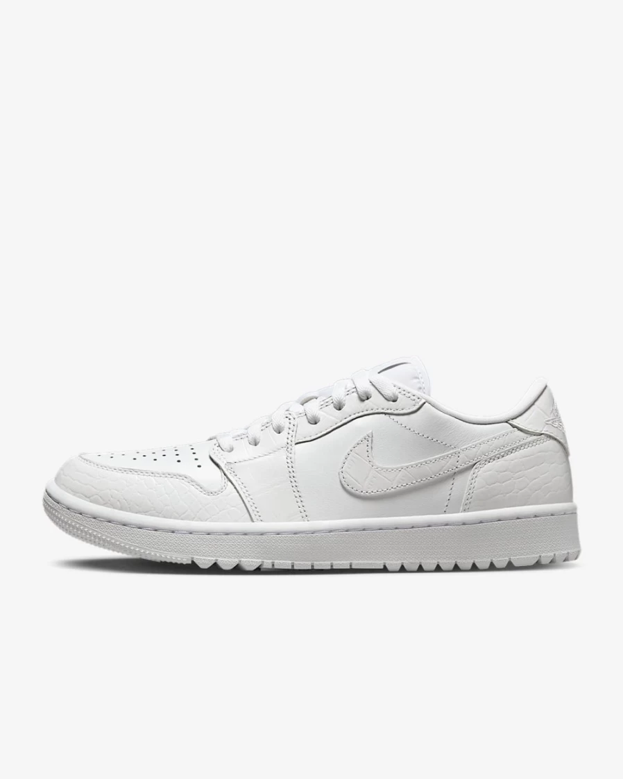 Nike Air Jordan 1 Low G Golf Shoes for Men & Women - White/Pure Platinum/White