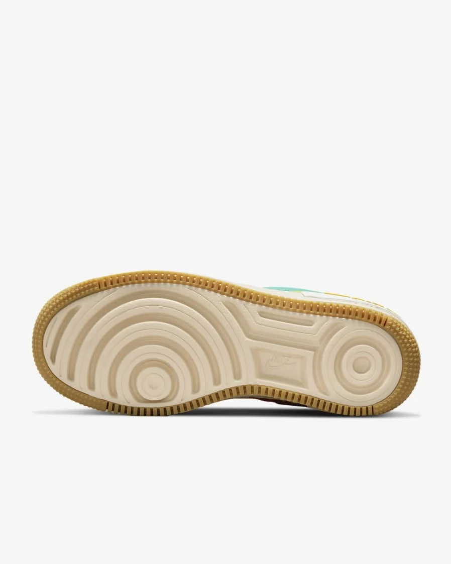 Nike Air Force 1 Shadow Women's Shoes - Summit White, Yellow Ochre, Lapis, Neptune Green