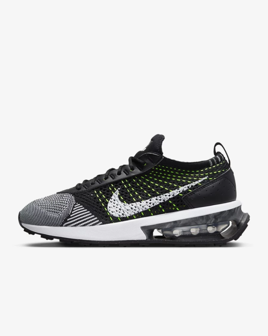 Nike Air Max Flyknit Racer Women's Running Shoes - Black/Volt/White