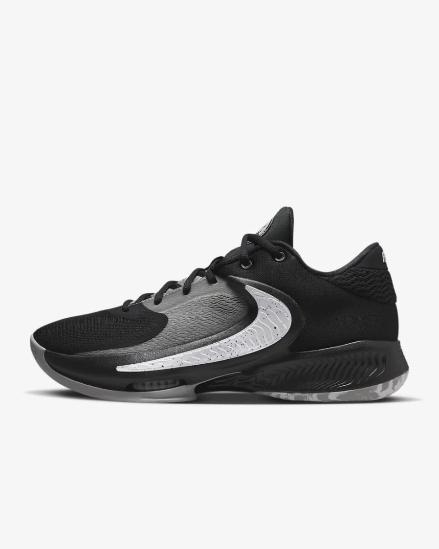 Nike Zoom Freak 4 "Cookies and Cream" Basketball Shoes for Men & Women - Black/Light Smoke Grey/University Blue/White