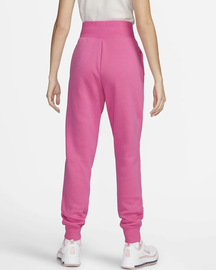 Nike Women's High-Waisted Fleece Joggers in Pinksicle/Sail - Sportswear Phoenix Fleece Comfort