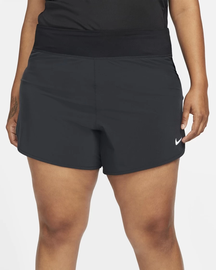 Nike Eclipse Women's Plus Size Black Running Shorts for Athletic Comfort