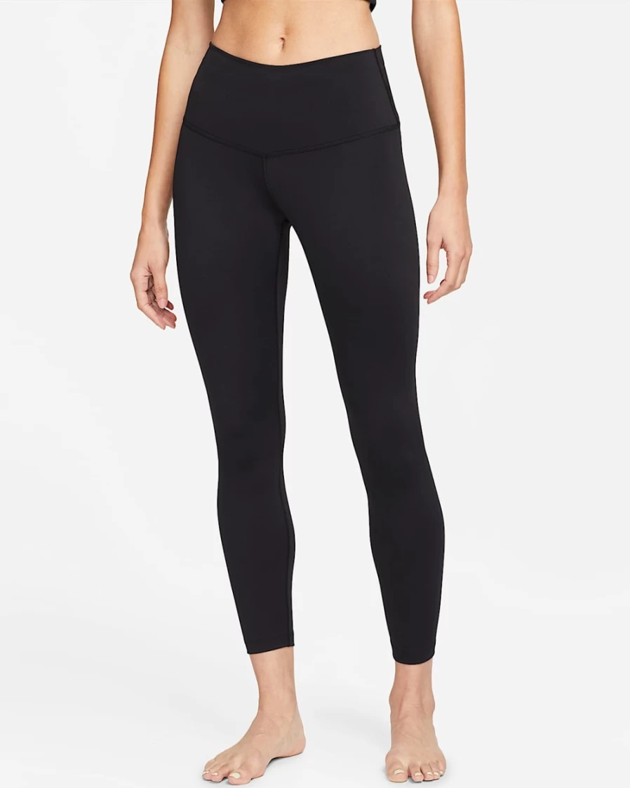 Nike Women's High-Waisted Yoga Leggings 7/8 Length - Black/Iron Grey