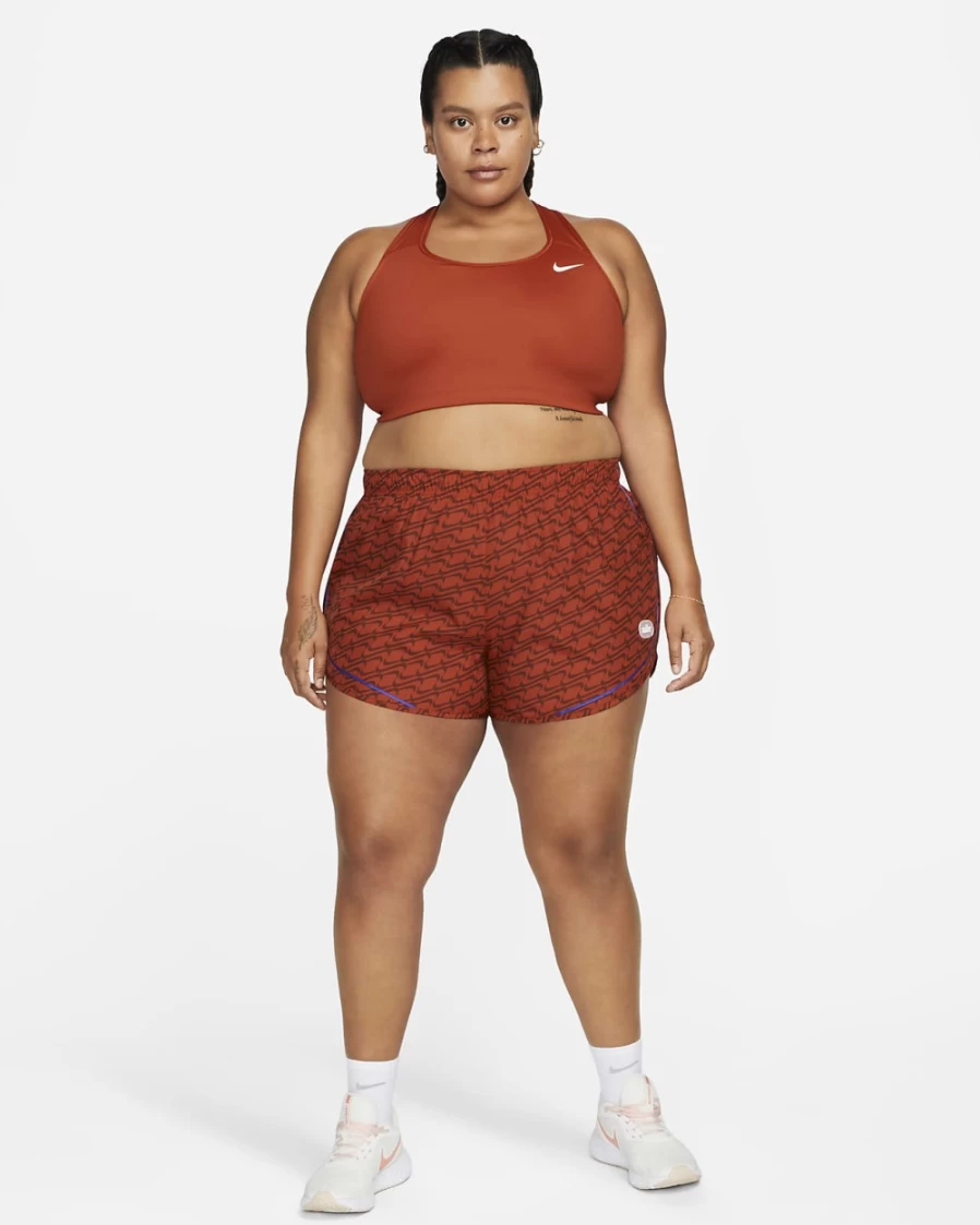 Nike Dri-FIT Tempo Icon Clash Women's Running Shorts Plus Size - Cinnabar, Lapis & White Color